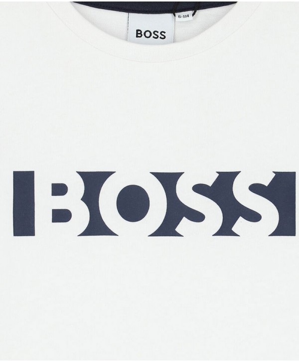 Boss T Shirt White with logo