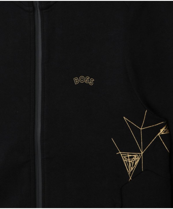 BOSS Full Zip Sweatshirt Black