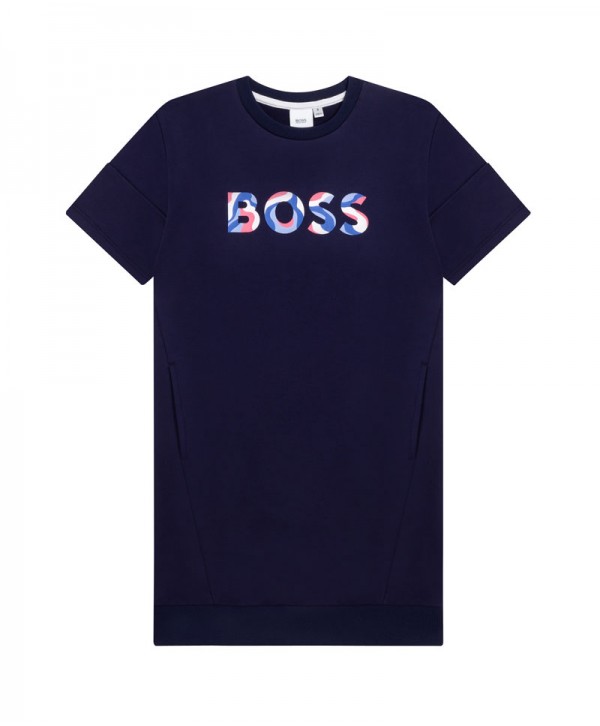 Boss Girls Navy Blue Dress