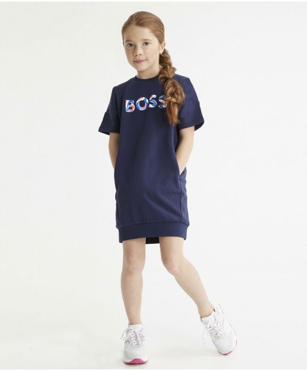 Boss Girls Navy Blue Dress