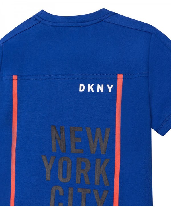 DKNY T-SHIRT Boys Blue with Back Design