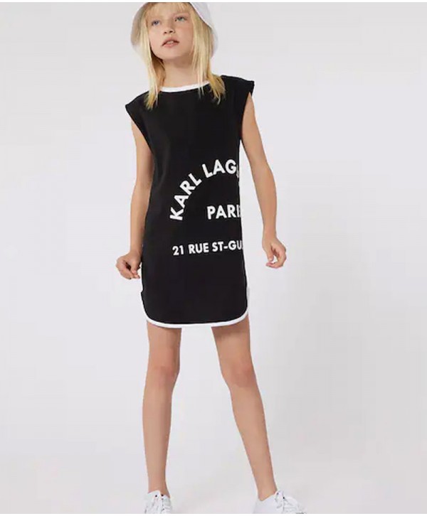 karl lagerfeld Cotton Dress for Girls