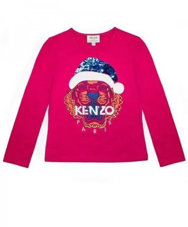 Kenzo Flip Sequin Santa Tiger Tee