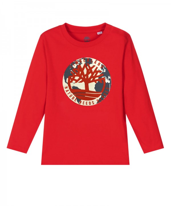 Timberland long sleeve top red