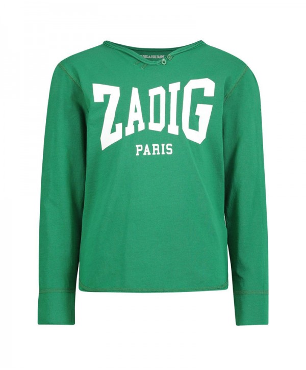 ZADIG & VOLTAIRE LONG-SLEEVE GREEN FOR GIRLS