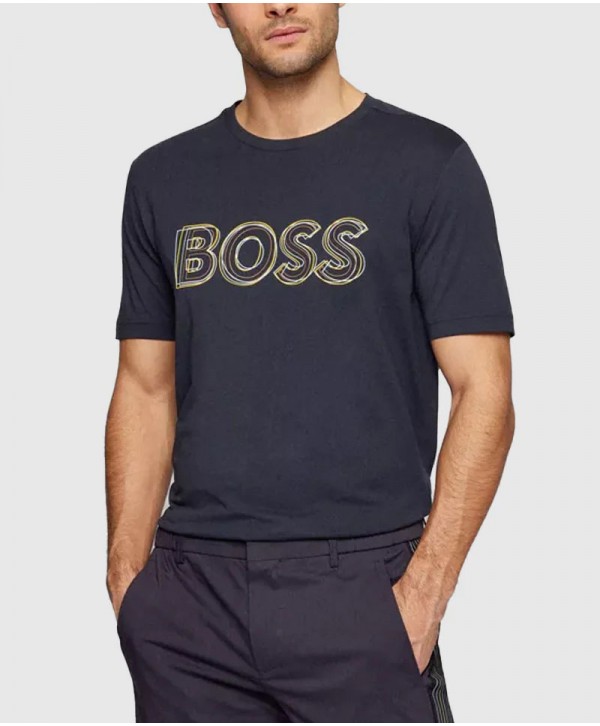 T-shirt with 3D effect logo