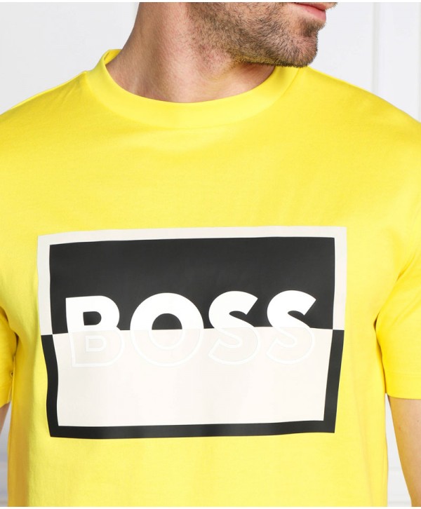 BOSS T-SHIRT TESSLER SLIM FIT YELLOW