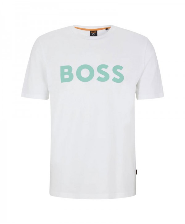 BOSS Regular Fit T-Shirts in cotton White