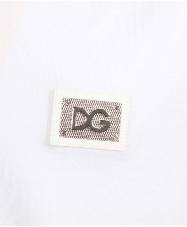 D&G White T shirt V Neck