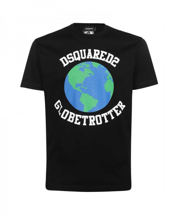 Dsquared2 Globetrotter Cool Black Tshirt