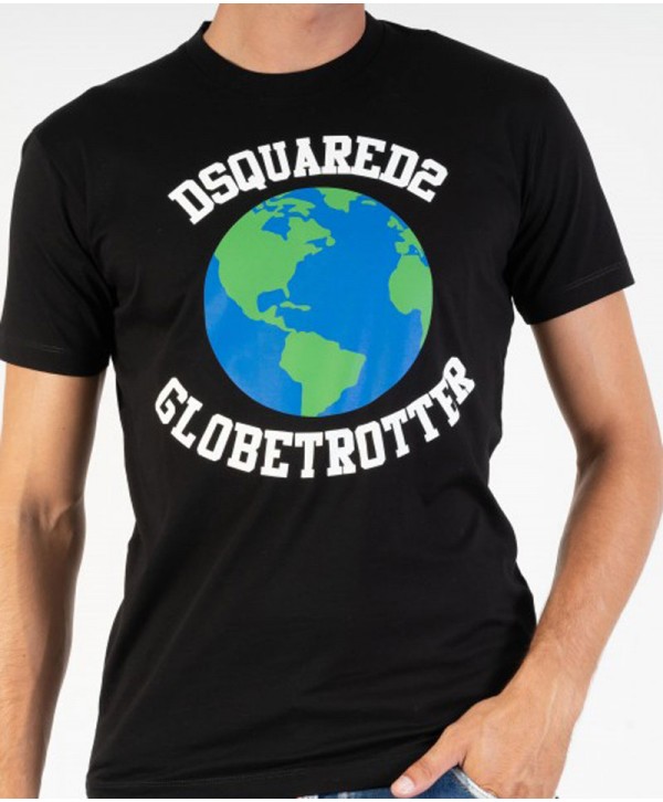 Dsquared2 Globetrotter Cool Black Tshirt