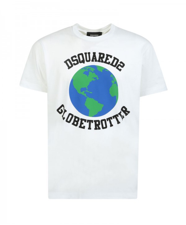 Dsquared2 Globetrotter Cool White Tshirt