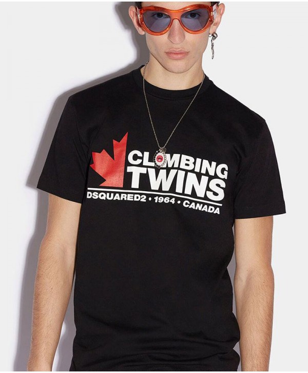 Dsquared2 Climbing twins Cool Black Tshirt