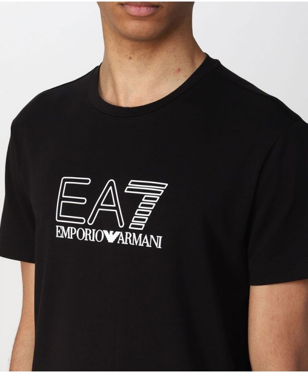 Emporio Armani Black T Shirt EA7