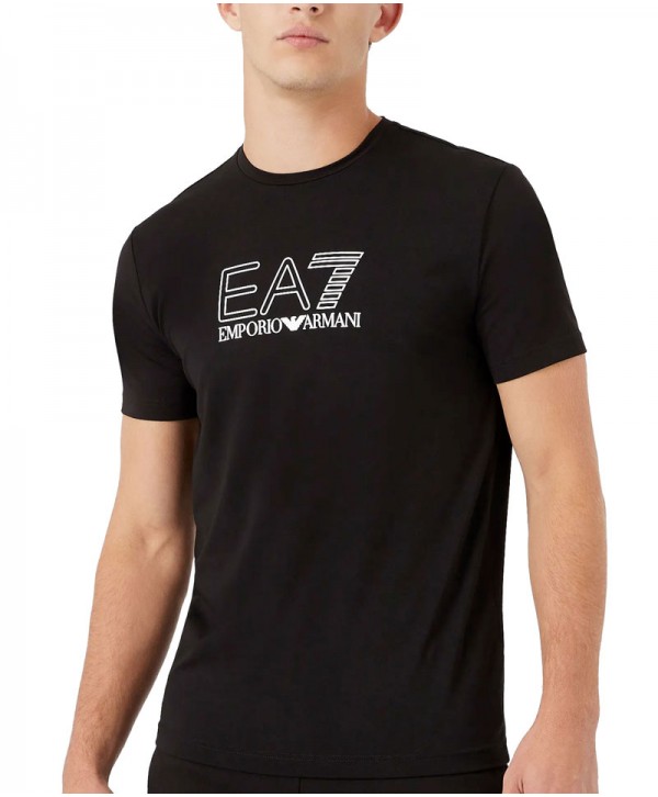 Emporio Armani Black T Shirt EA7