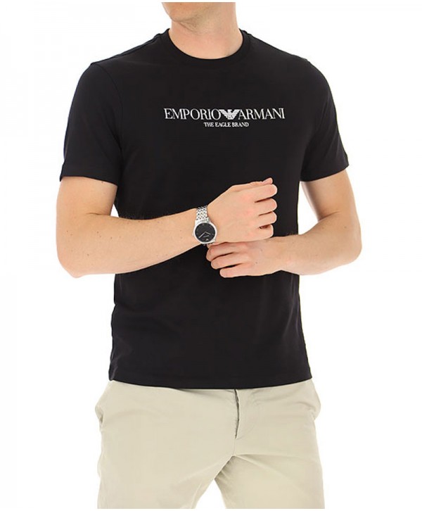 Emporio Armani Black T Shirt the eagle brand