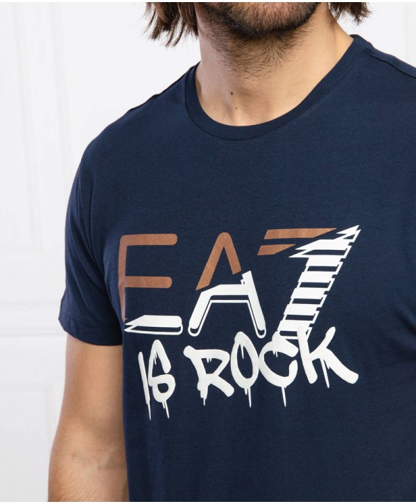 Emporio Armani Navy Blue T shirt is rock collection