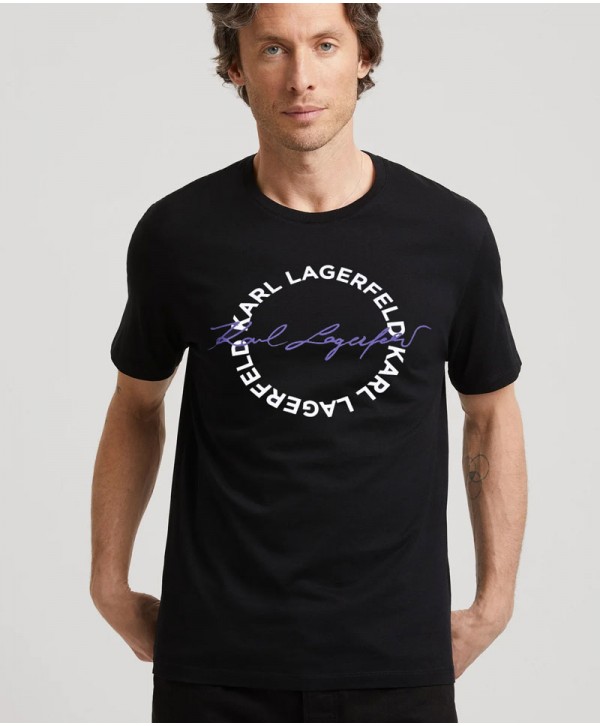 Karl Lagerfeld Circle Logo Black T-shirt