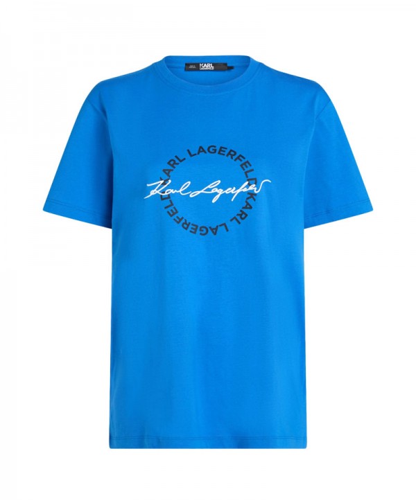 Karl Lagerfeld Circle Logo Royal Blue T-shirt