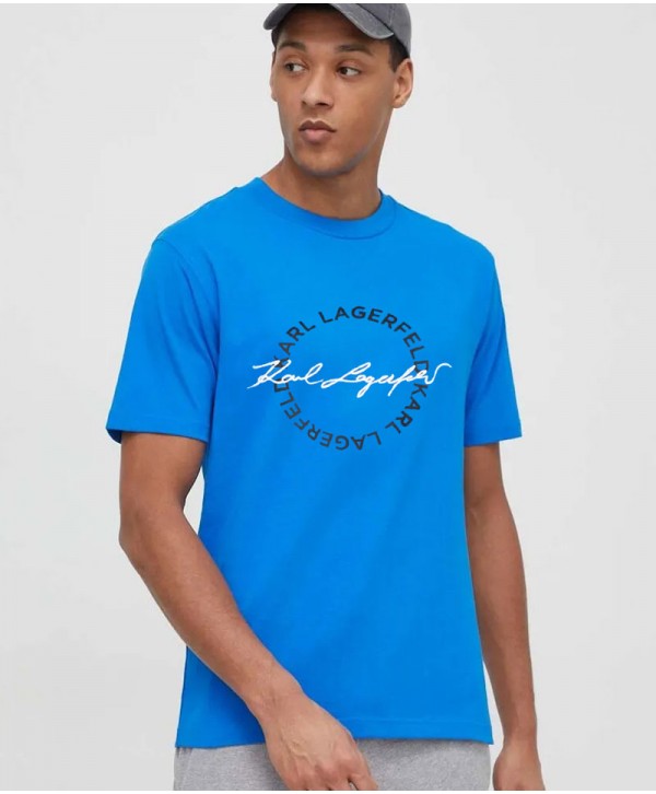 Karl Lagerfeld Circle Logo Royal Blue T-shirt