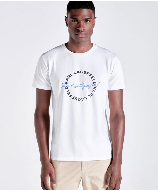 Karl Lagerfeld Circle Logo White T-shirt