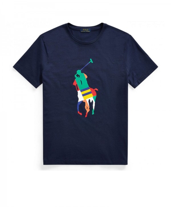 Ralph Lauren multicolored polo player print t-shirt newport navy