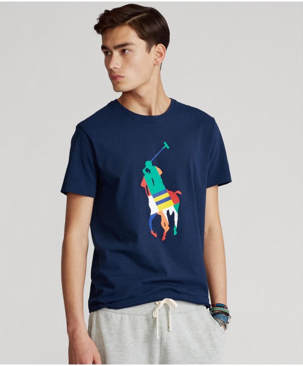 Ralph Lauren multicolored polo player print t-shirt newport navy