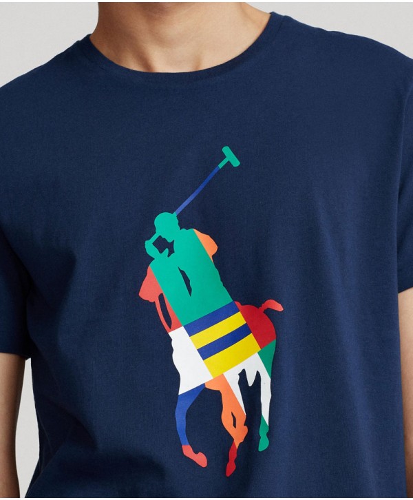 Ralph Lauren multicolored polo player print t-shirt newport navy