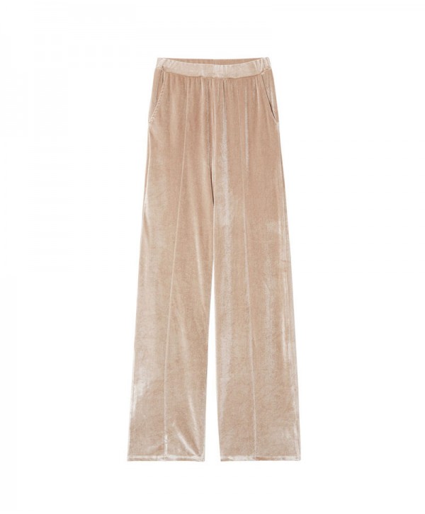 Aya x undiz nana jogging pants in velvet - beige