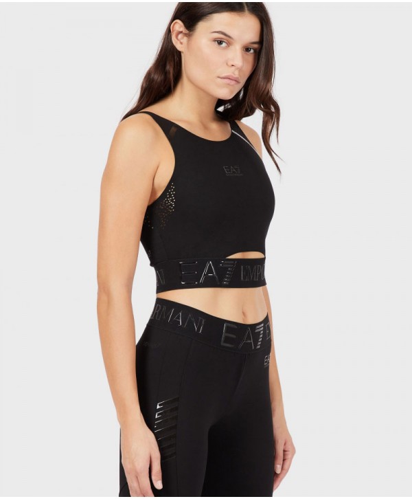 Emporio Armani Black Crop Top