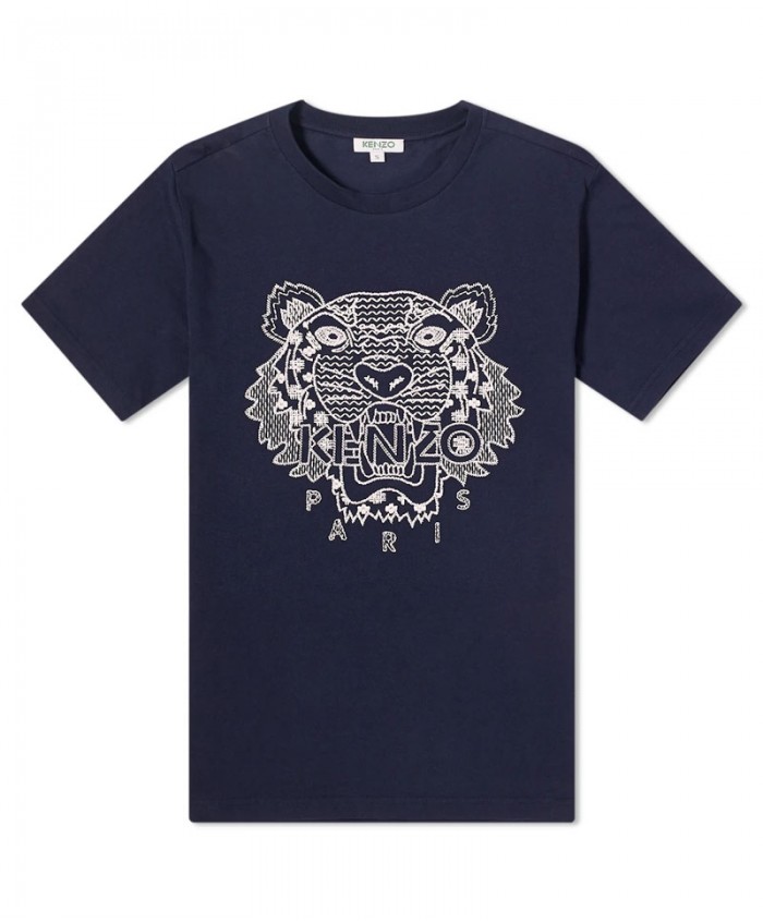 Kenzo T shirt embroidered midnight blue