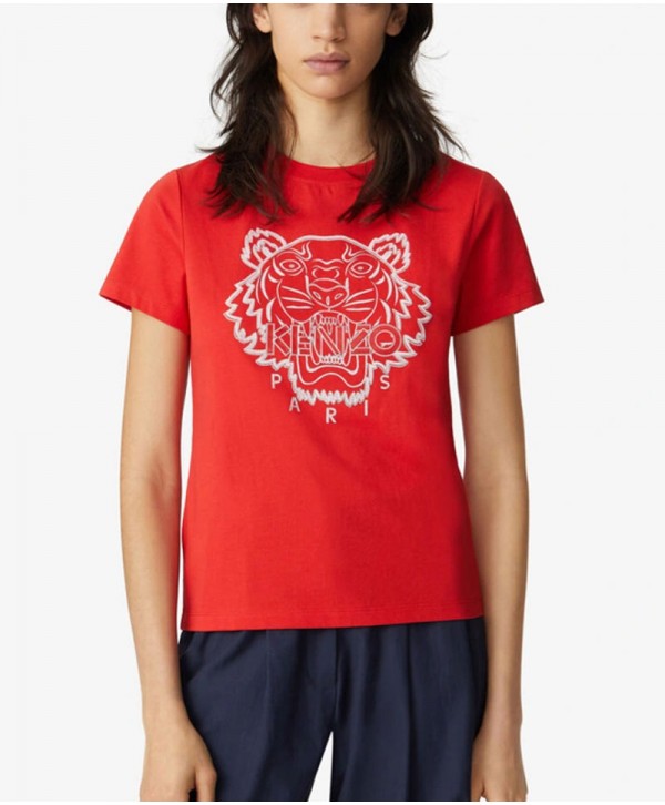 KENZO Tiger T-shirt In Medium Red