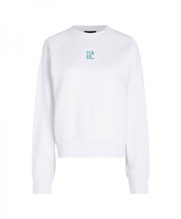 Karl Lagerfeld Athleisure Jersey Sweatshirt White