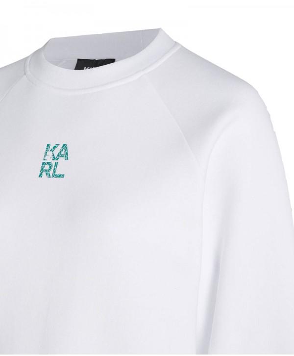 Karl Lagerfeld Athleisure Jersey Sweatshirt White