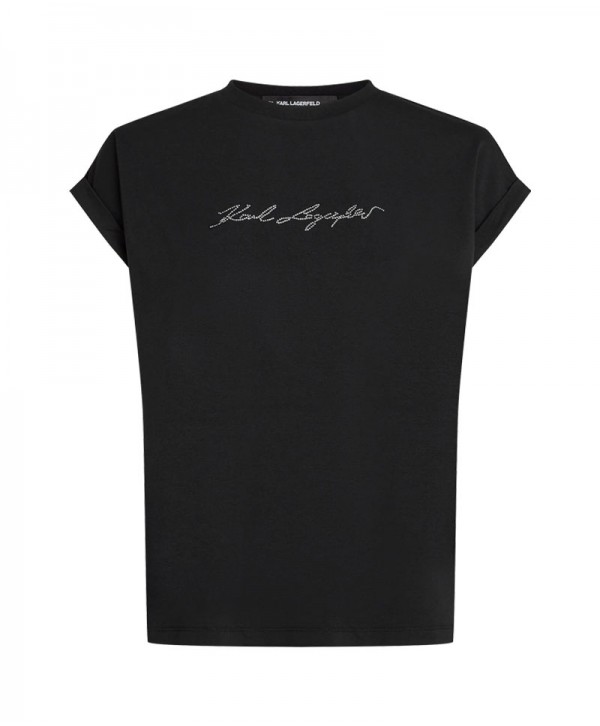 karl Lagerfeld Signature Rhinestone T-shirt