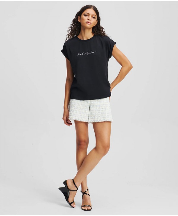 karl Lagerfeld Signature Rhinestone T-shirt