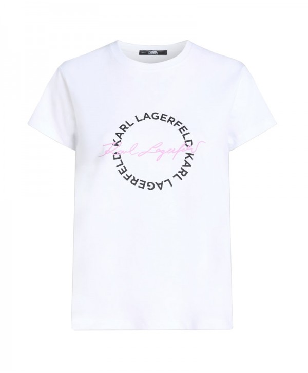  Karl Lagerfeld Circle Logo White T-Shirt