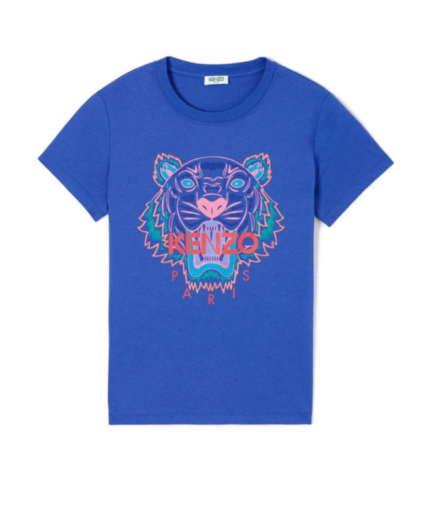 Kenzo Aubergine T Shirt Tiger