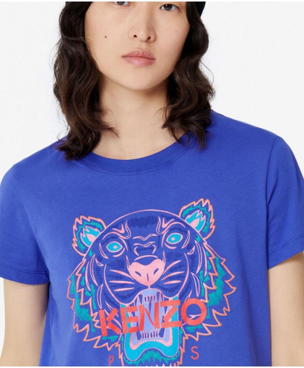 Kenzo Aubergine T Shirt Tiger