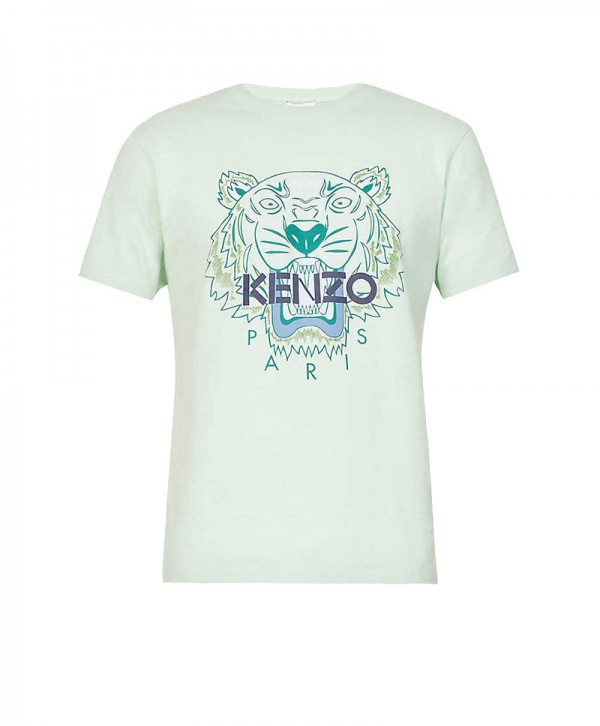 Kenzo Lime Tea T Shirt Tiger