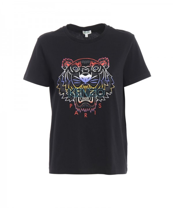 Kenzo Black T Shirt Tiger