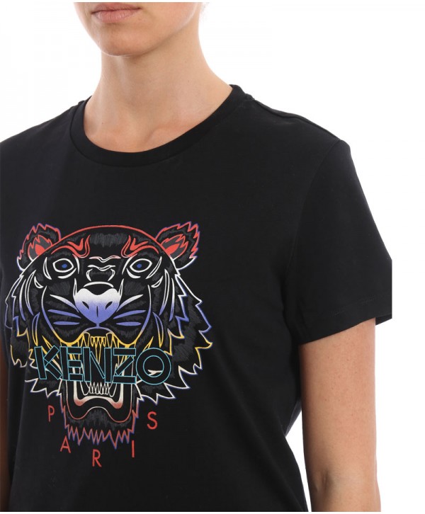 Kenzo Black T Shirt Tiger