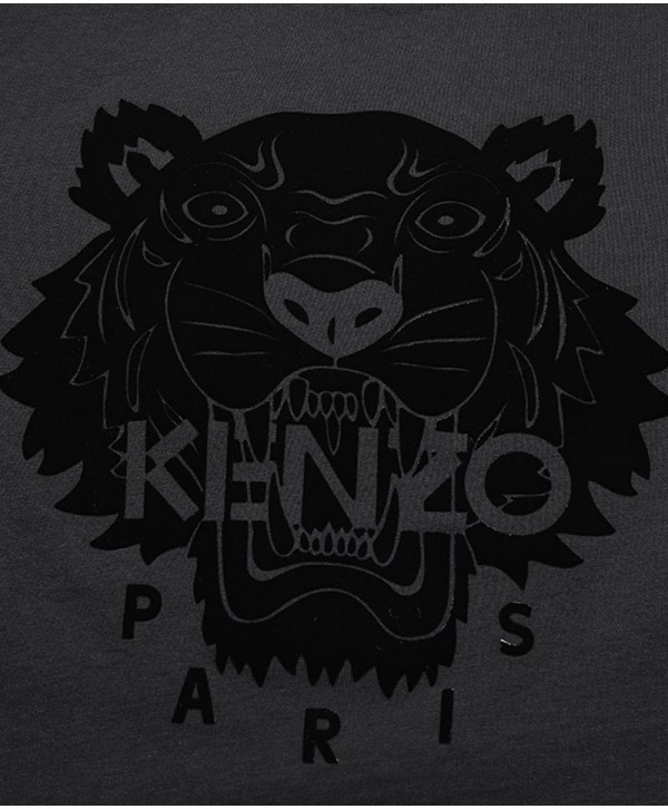 Kenzo Black T Shirt velvet Tiger