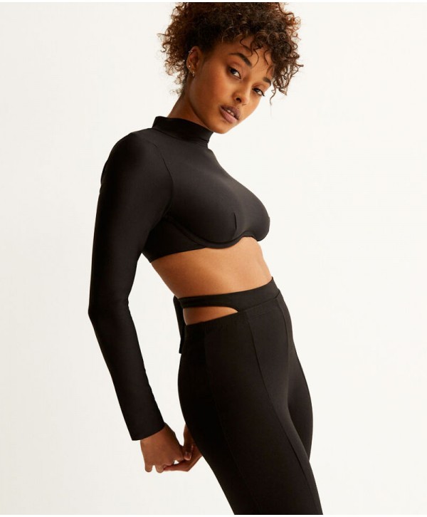 Poupie x undiz long-sleeved bra - black 