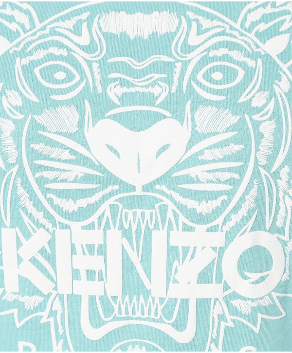 Kenzo Feminine Straight T Shirt Aqua